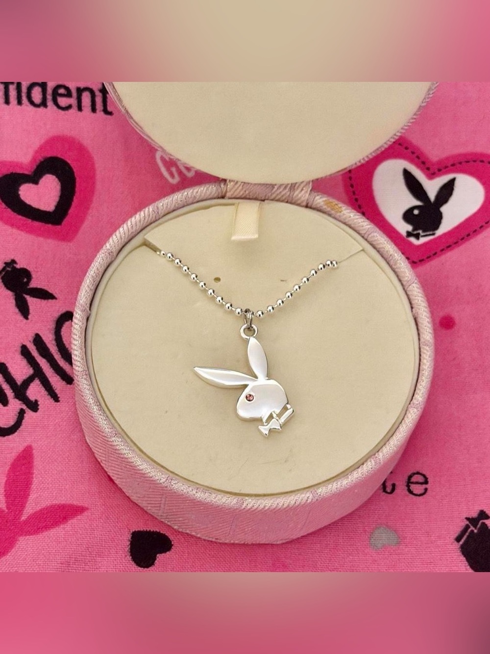 Playboy Y2K vintage bunny necklace NIB